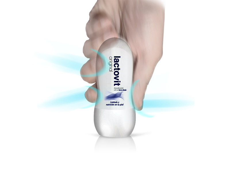 New packaging for the Lactovit body milk and roll on. Inspiration for this design came from the pure lines of nature. Each one is injected with different colours depending of the label.