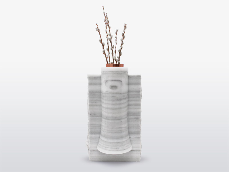 Marble design vase designed in London